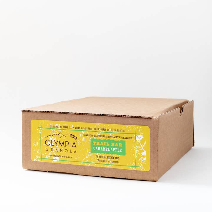Olympia Granola - Wholesale Snack Bar - Olympia Granola Caramel Apple Trail Bar Granola Bar Case1