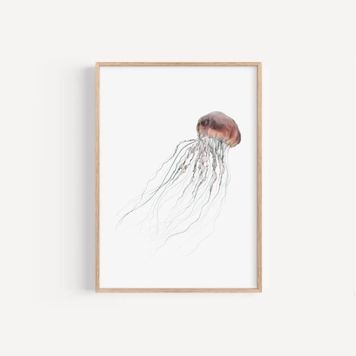Jellyfish Print for wholesale by Lauren Fitton Illustration