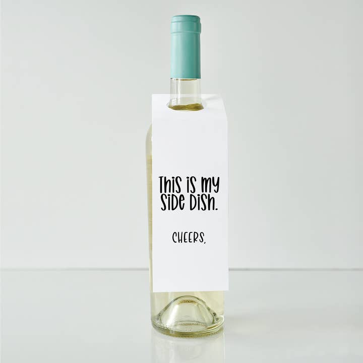 Note Worthy Paper Place - Wholesale Gift tag - This is My Side Dish Wine & Spirit Tag1