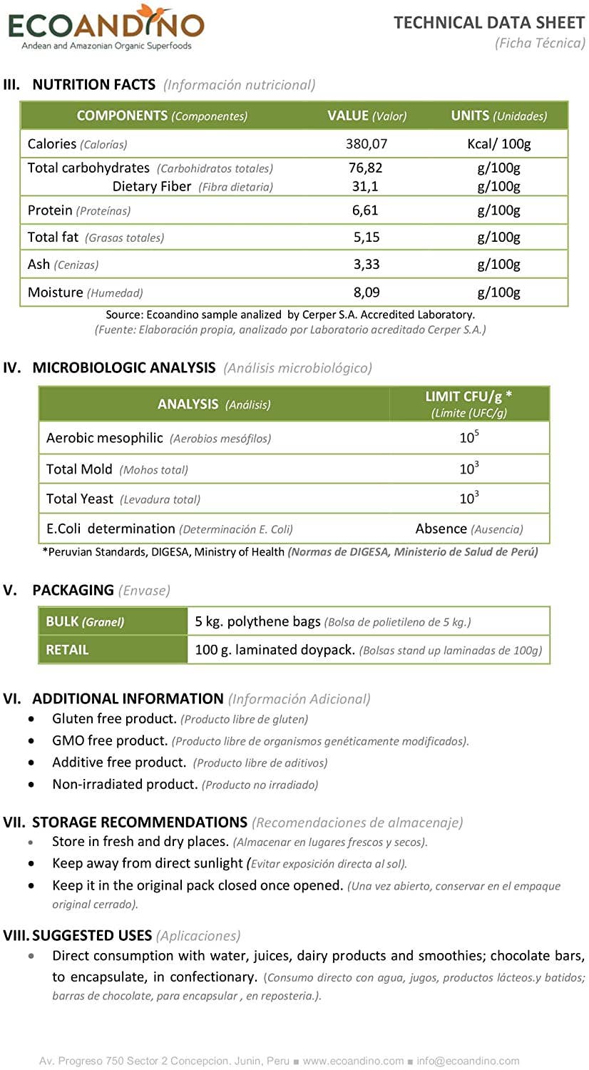 Ganesa Trading - Wholesale Protein/Superfood Powder - Organic Camu Camu Powder Imported from Peru. USDA5