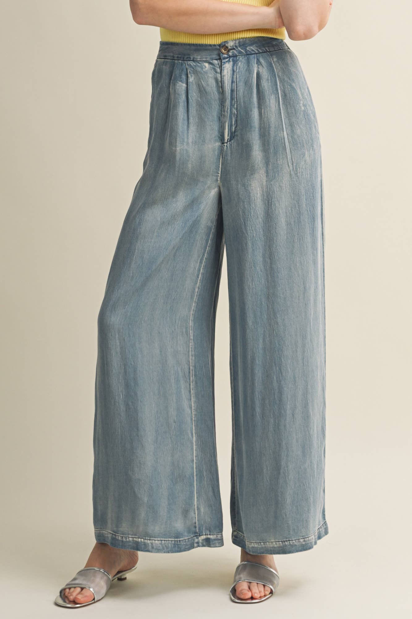 DENIM WIDE LEG PANTS for wholesale on Faire1