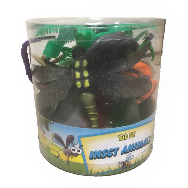 Texas Toy Distribution - Wholesale Figurine Toy - Kids - Insects 5" Figurine Bug Toys in Bucket - Creepy, Crawly Fun!