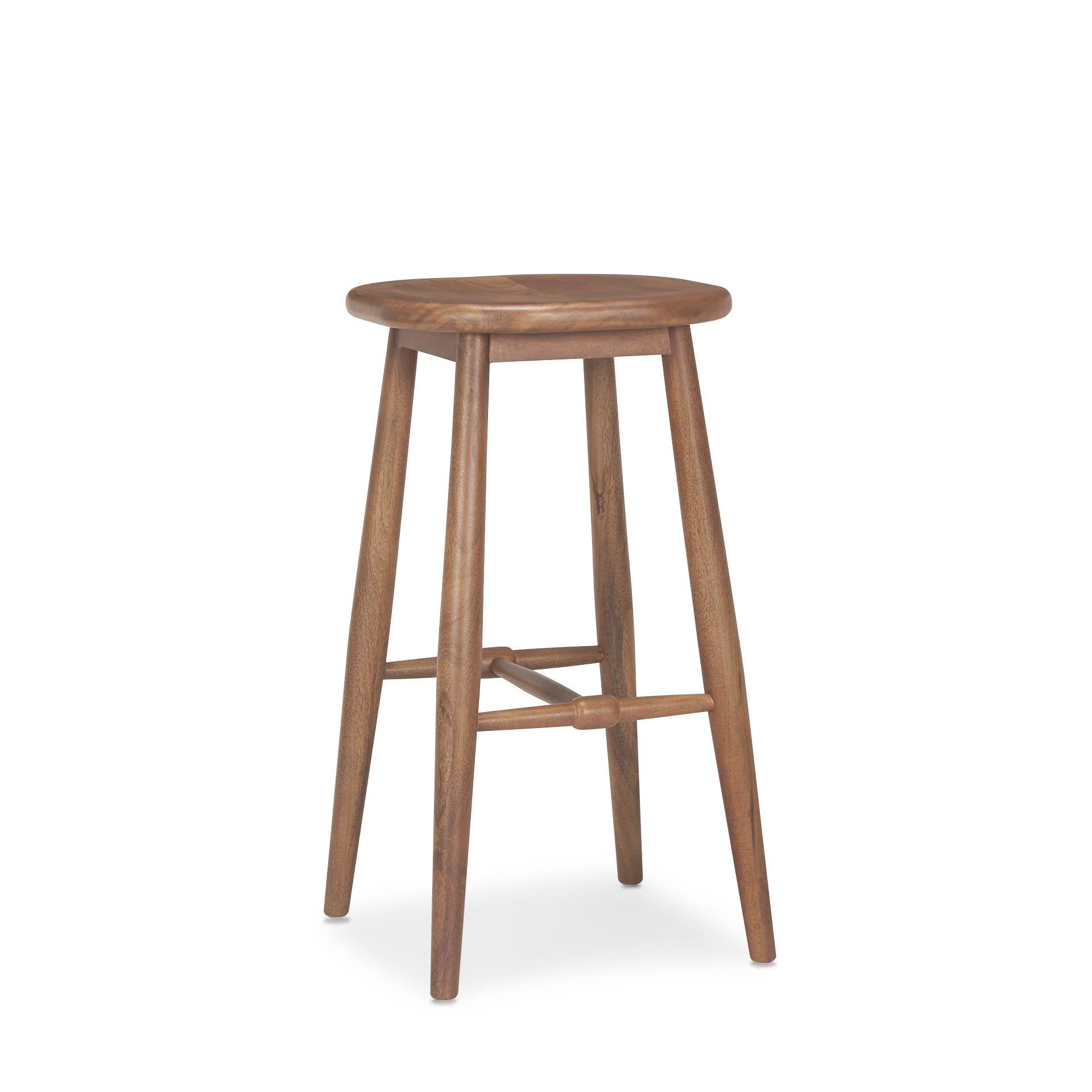 HomeRoots - Venta al por mayor Sillas - Taburete de bar sin respaldo de 30" de altura de madera maciza natural.3