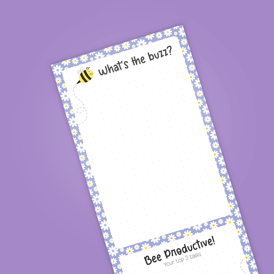 Oops a Daisy UK Ltd – wholesale Stencil/craft die – Busy Bee - DL Notepad1