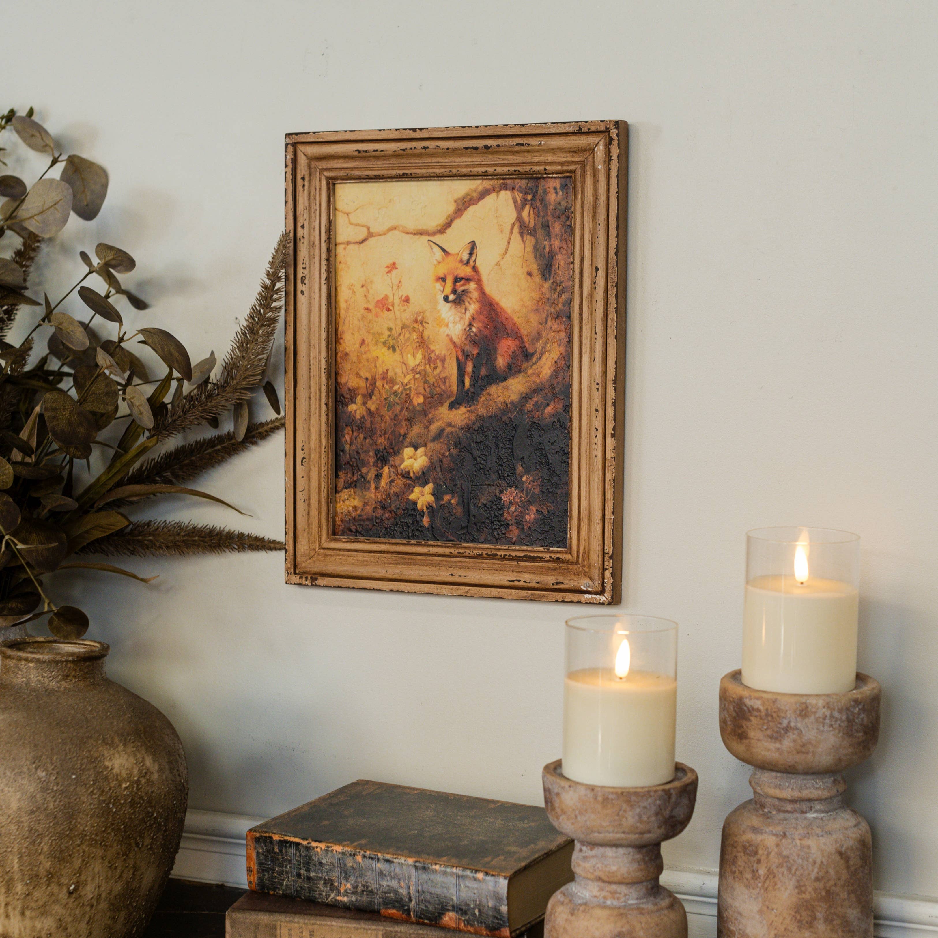 Ragon House - Wholesale Art Print - FRAMED FOX IN THE WOODS0