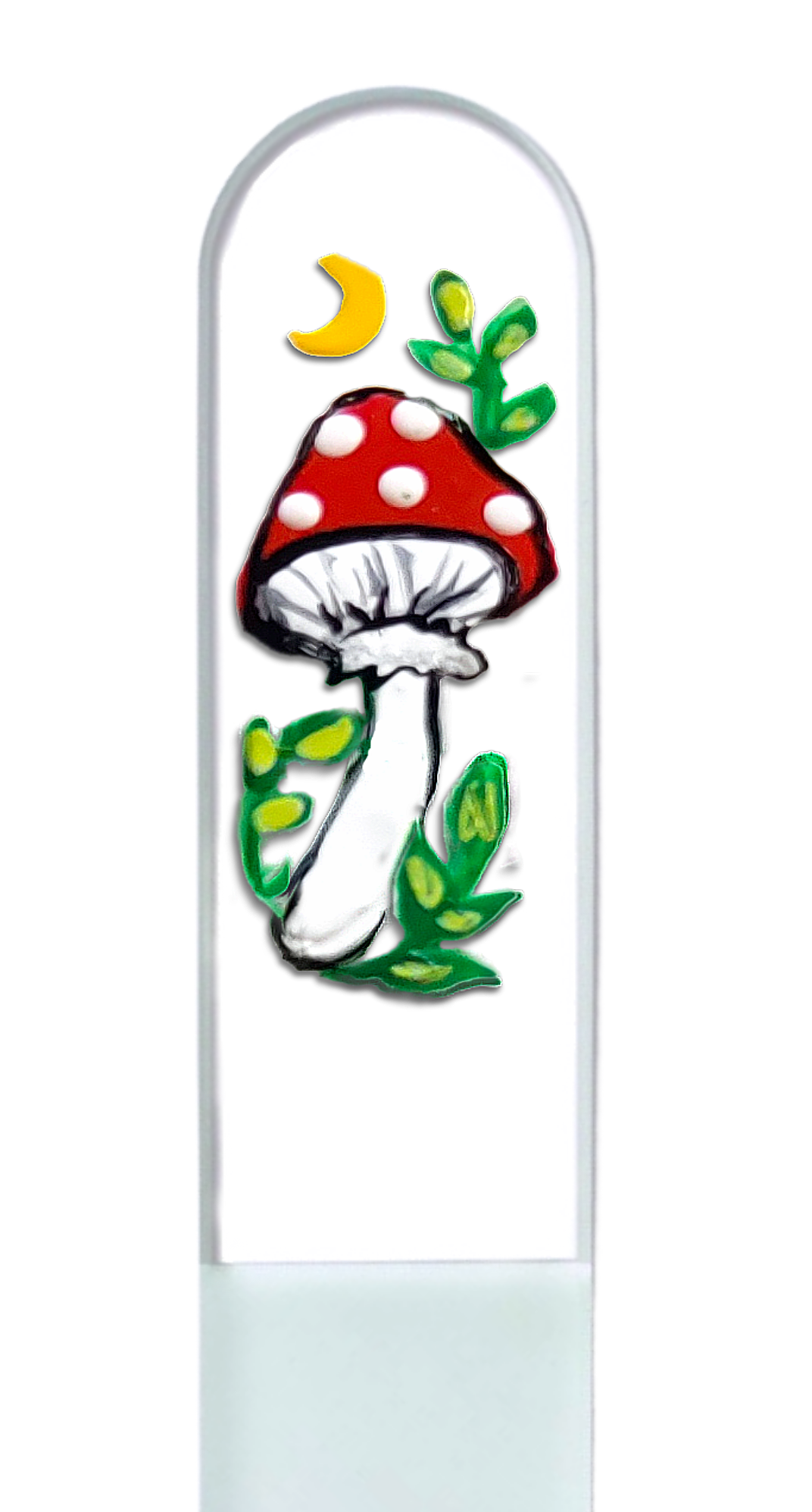 Classy Nail Files - Wholesale Nail File - Magic Mushroom Moon Hand Painted Czech Crystal Nail File0