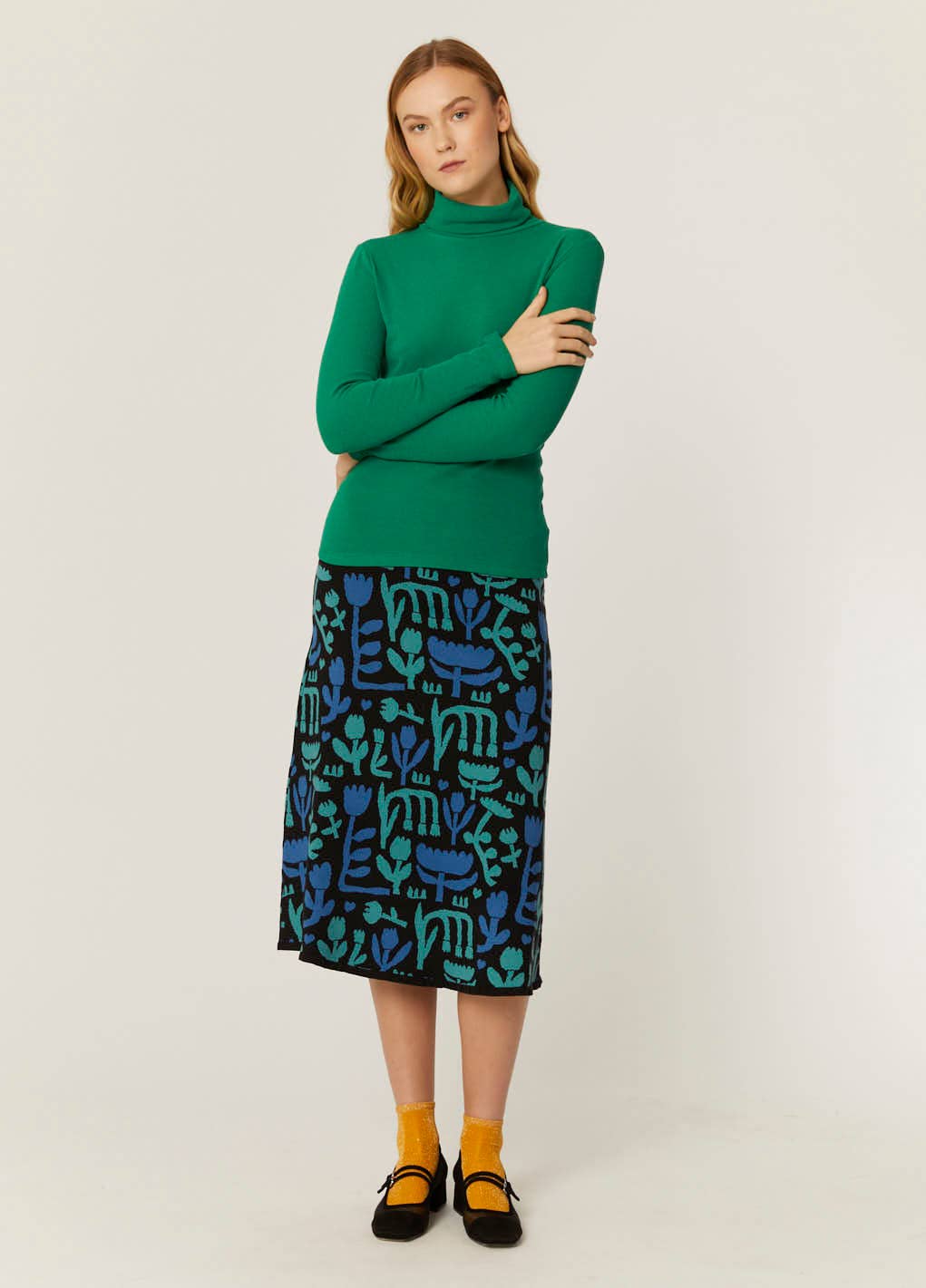 Pepaloves - Wholesale Knit Top - Women's - TOP CANALE CUELLO ALTO VERDE4