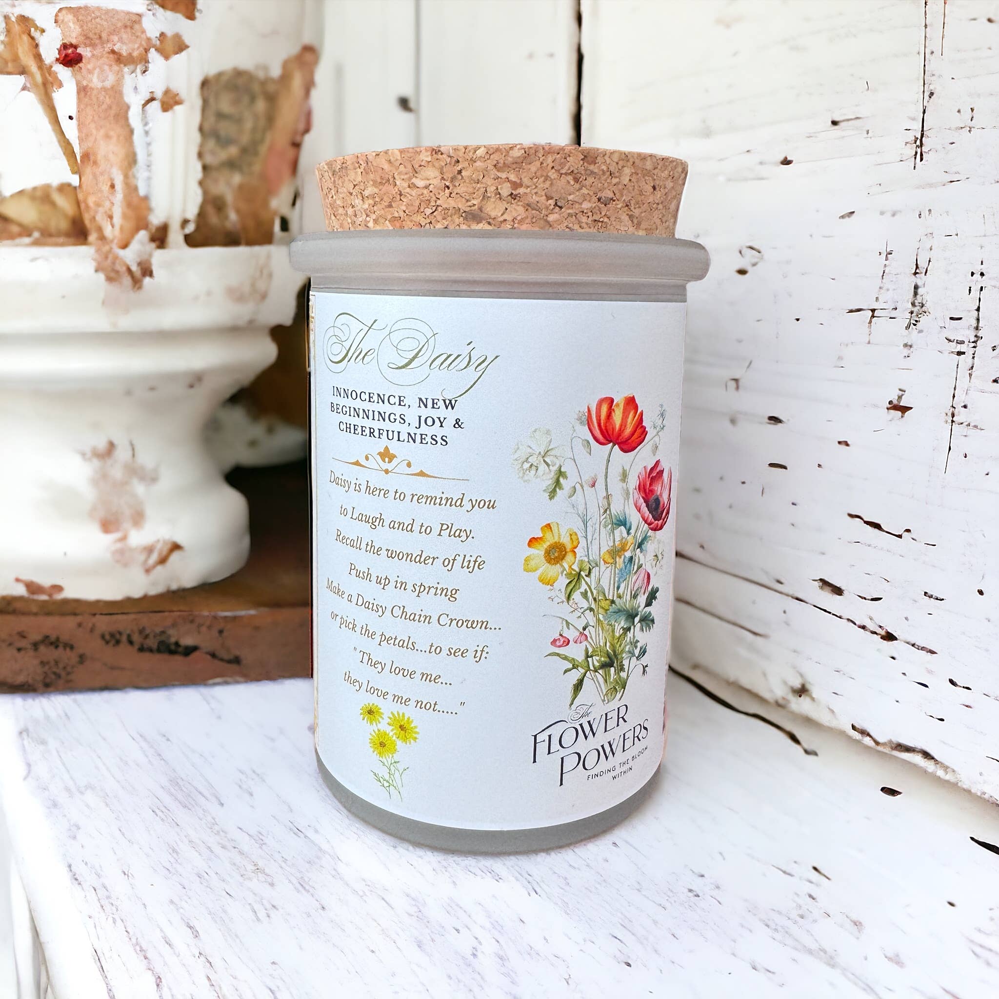 Montana Farmacy – wholesale Jar/filled candle – Flower Power © Candle Vintage Botanical Daisy Victorian1