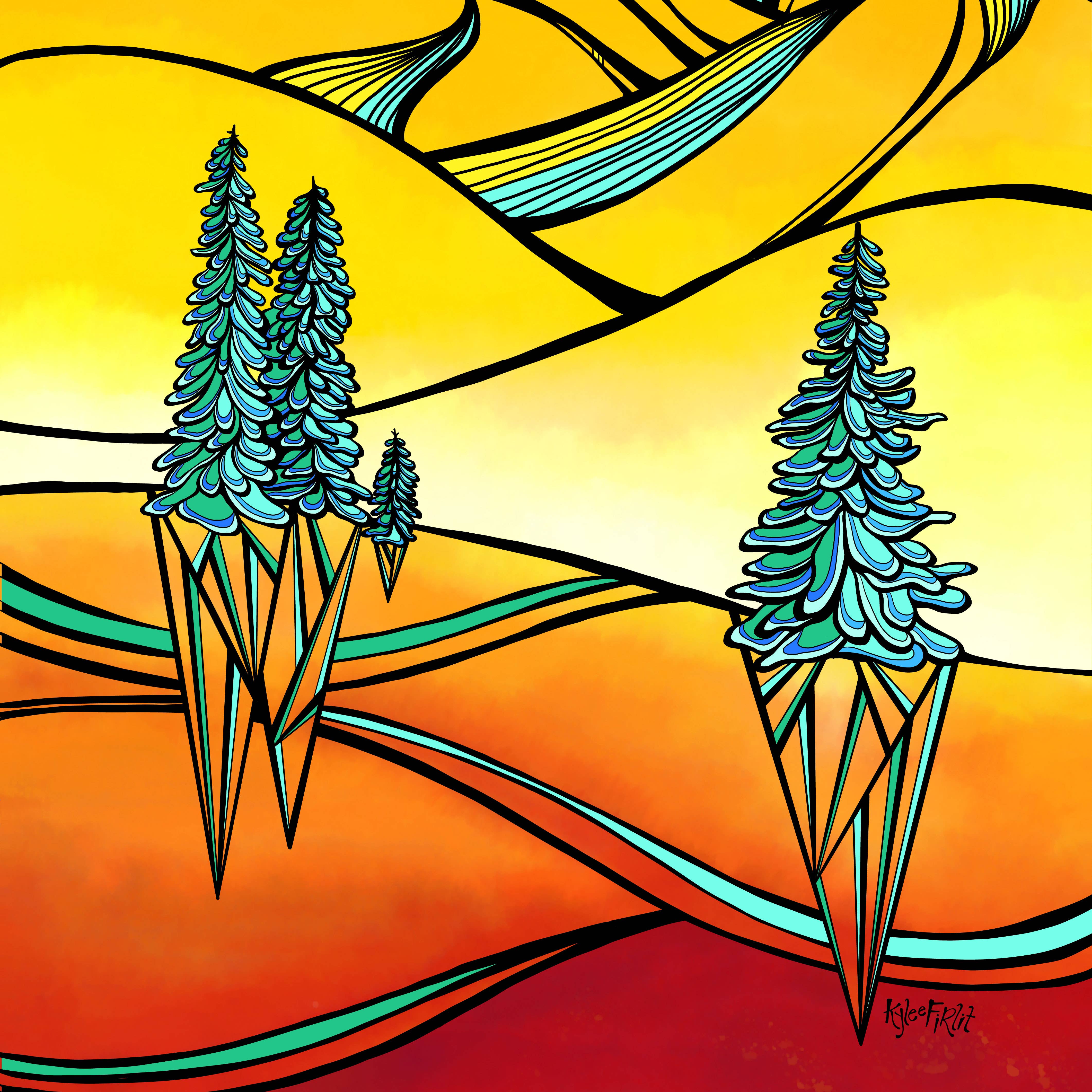 Kylee Firlit Creative - Wholesale Art Print - Mountain Moonrise Art Print2