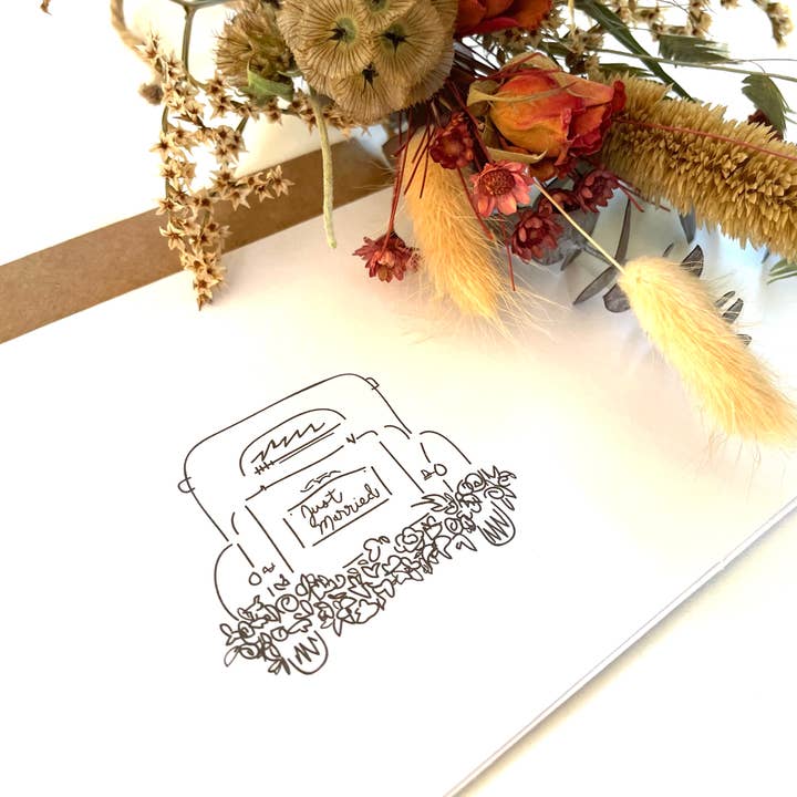 Tarjeta de Just Married para venta al por mayor de Soul Paper