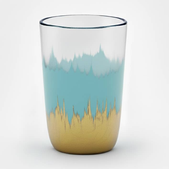 Abstract Color Base Metallic Finish Shot Glass for wholesale by Zim Designs