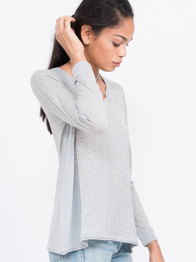 Trapeze Cotton Cashmere T-Shirt for wholesale by QUINN
