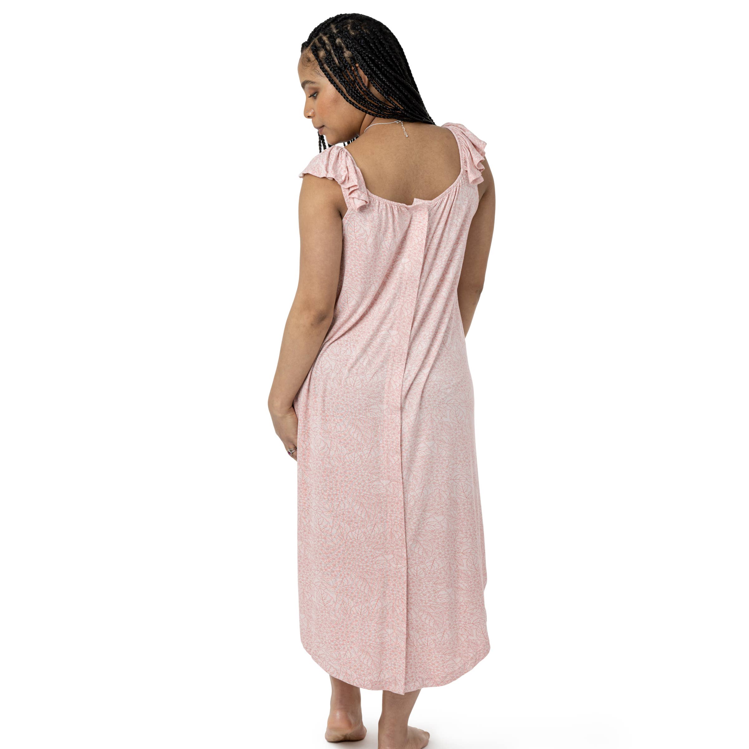 Kindred Bravely - Wholesale Dress - Maternity - Ruffle Strap Labor & Delivery Gown5