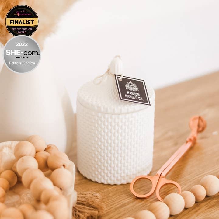 Statement Jar Candle | WHITE for wholesale by Hanson Candle Co.