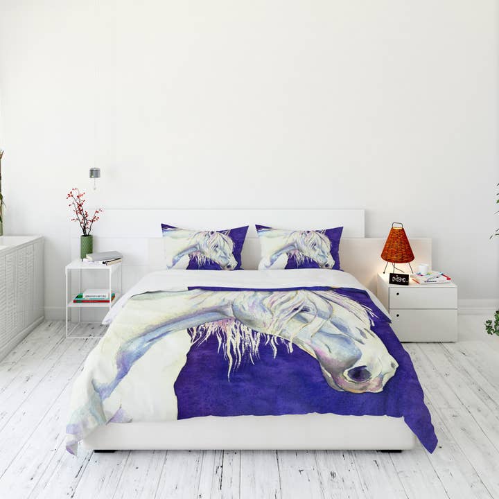 White Horse Shay Påslakan eller Täcke för wholesale av Brazen Design Studio