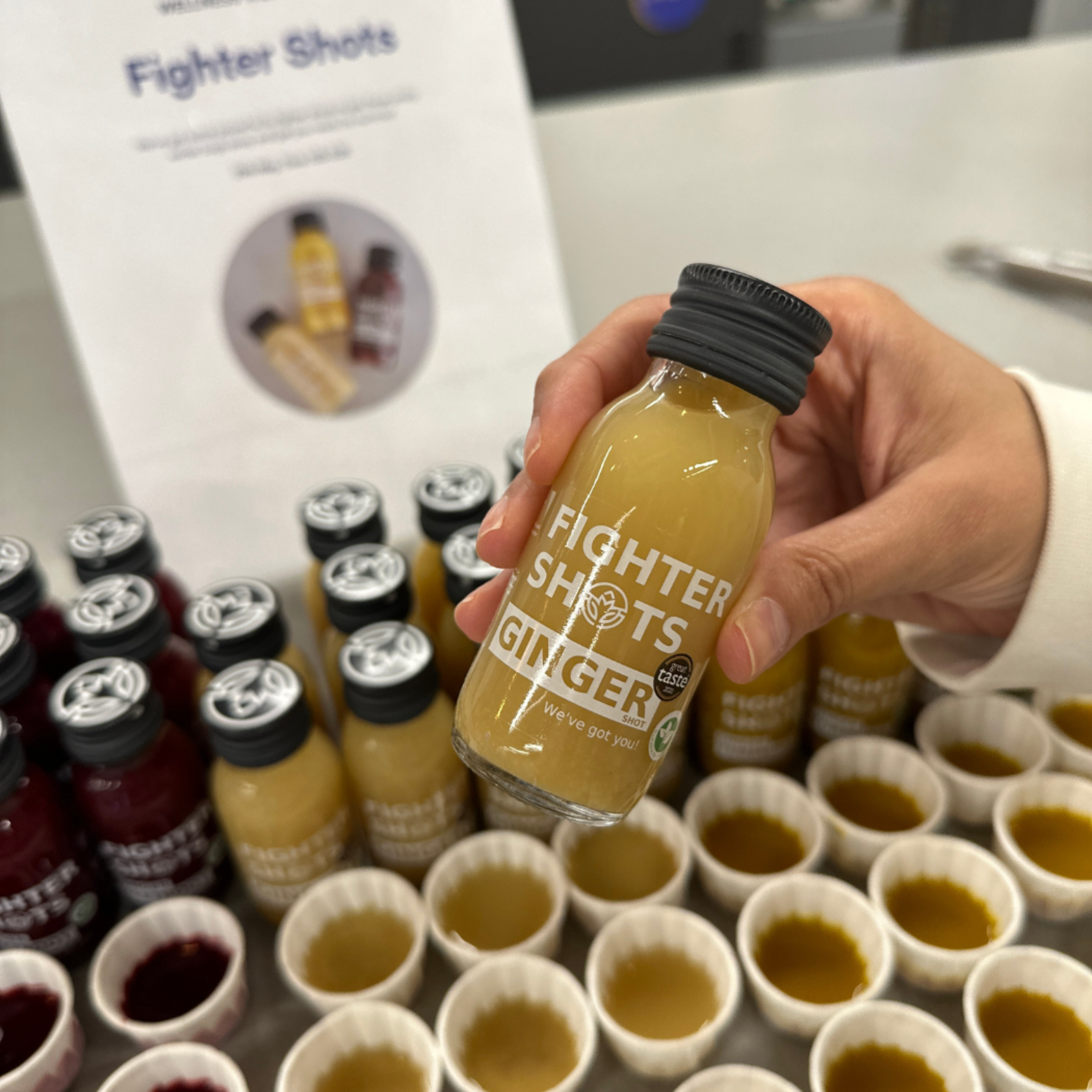 Fighter Shots - Wholesale Wellness Juice/Tonic - Ginger - organic cold pressed ginger, glass bottle, 12x60ml9