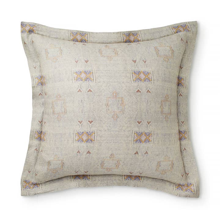 Taies d'oreiller et taies d'oreiller en lin et soie Iris Cactus pour la vente par St. Frank