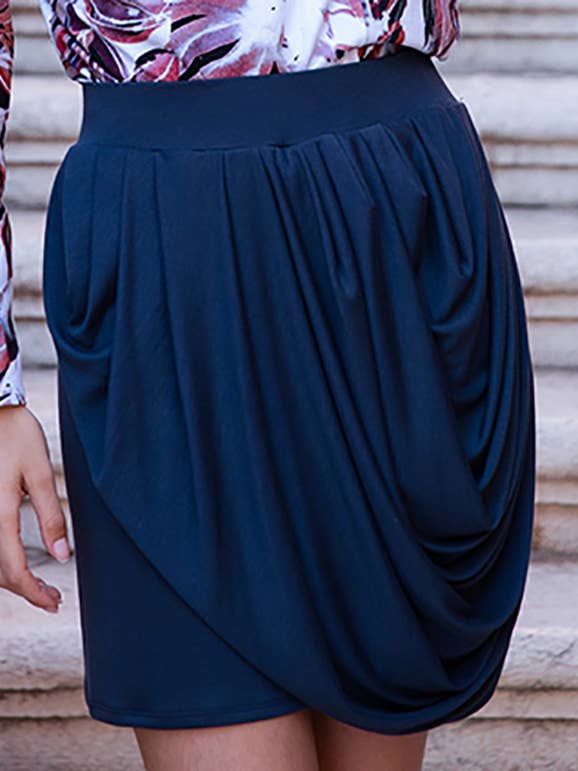 ENSIAN DRAPERET MINI NEDERDEL for engroshandel hos Euterpe Clothing