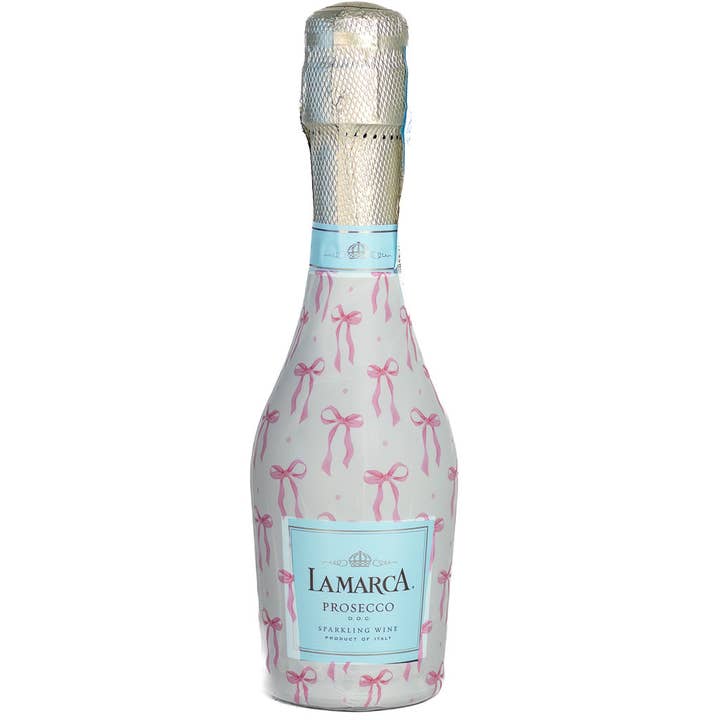 Beau Bottles Pink Bows - Collezione MINI Prosecco - Confezione da sei per la vendita all'ingrosso da parte di Beau Bottles