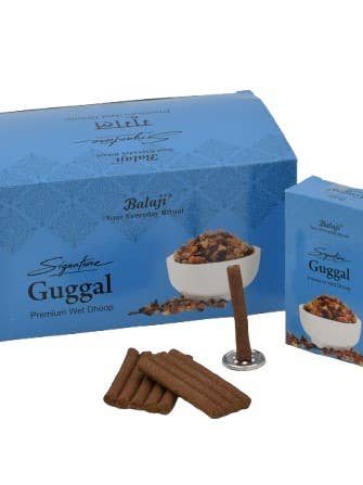 Balaji Signature Premium Wet Dhoop Guggal 40g por atacado de AUM Fragrances