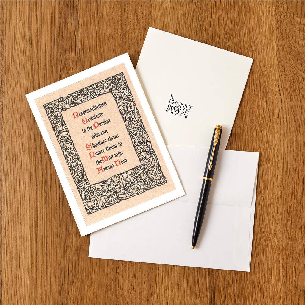 Found Image Press – wholesale Stationery/notecard set – Greeting Card SQ-162 Be an April Fool1