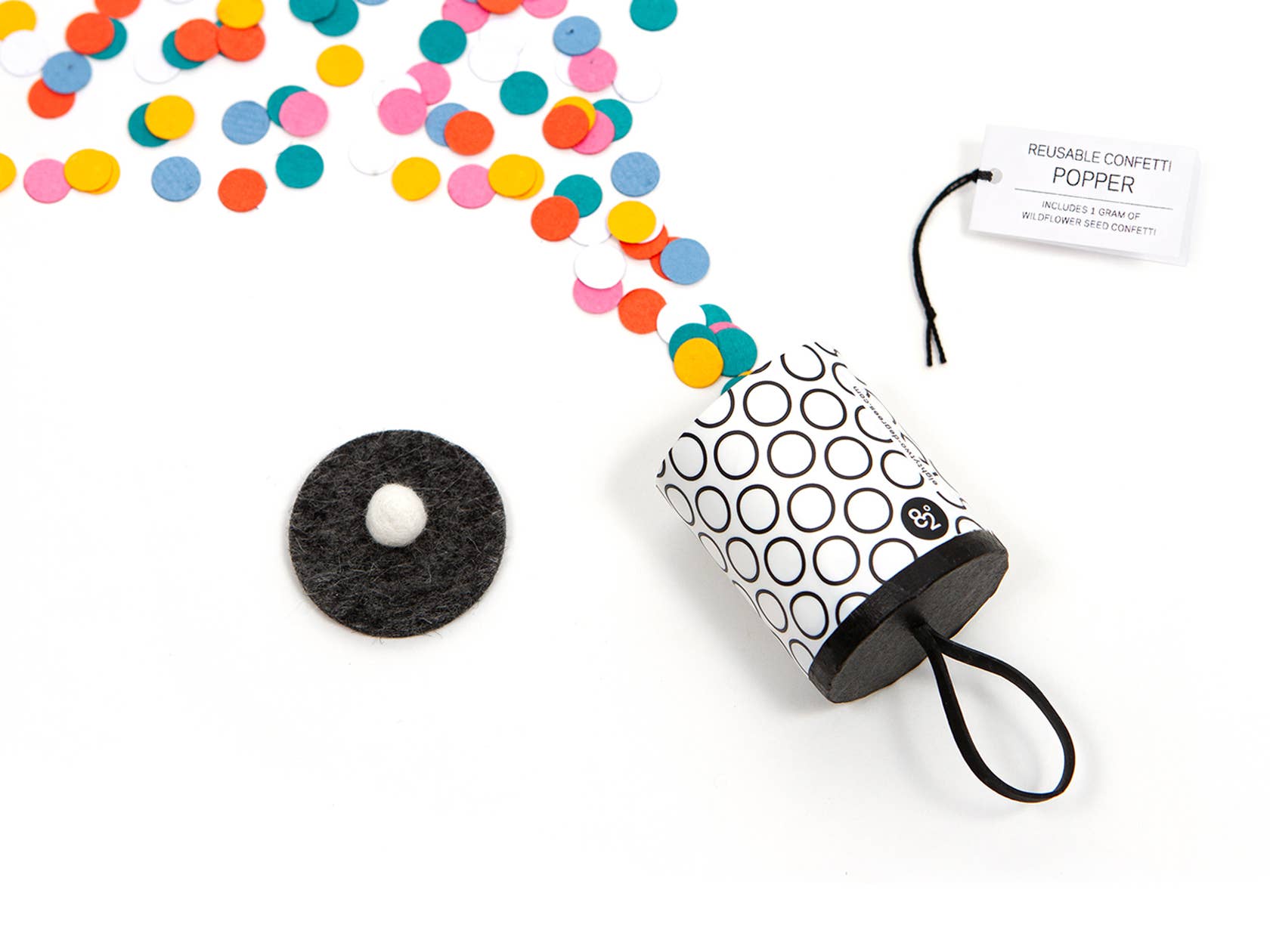 Studio 82° - Wholesale Confetti - Frost Reusable Confetti Popper9