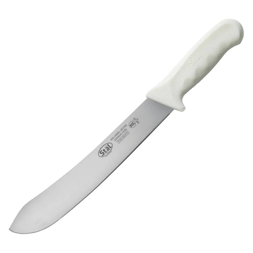 EcoQuality - Wholesale Kitchen/Utility Knife - KWP-102, 10" White PP Hdl Butcher Knife, EA0