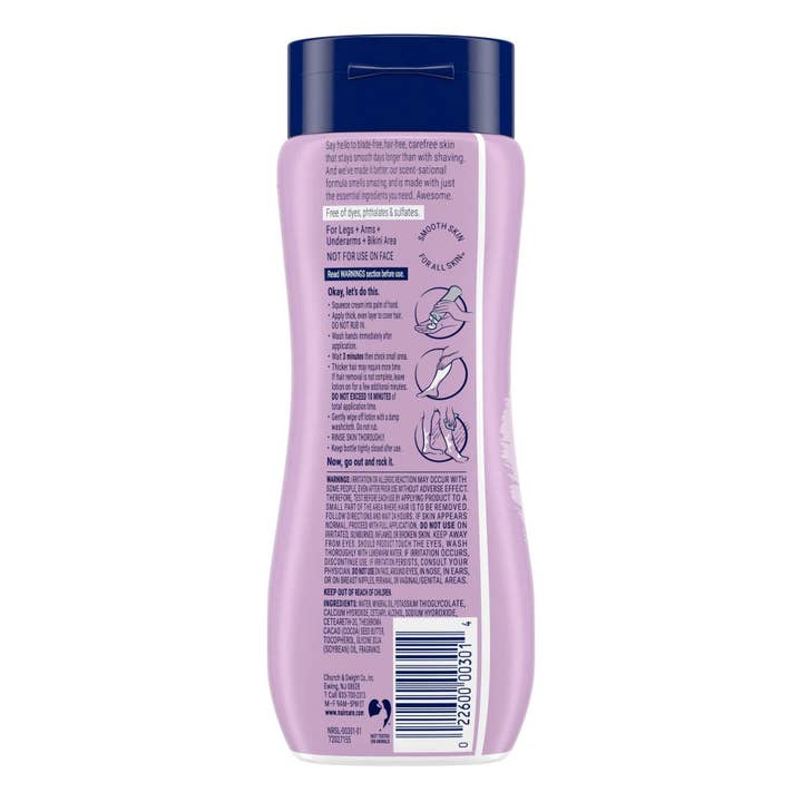 KT Supply - Wholesale Body Cream/Lotion - Nair Rich Cocoa Butter Hair Remover Body Cream,7.9oz
