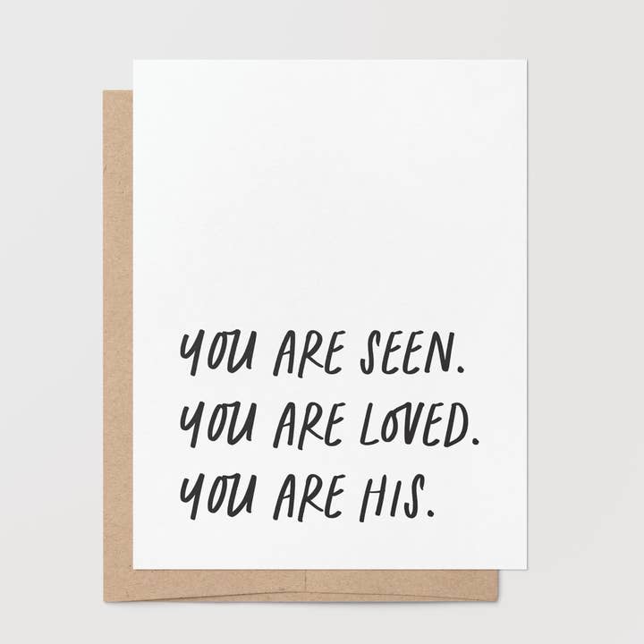 Christian Sympathy – You Are Seen & Loved Greeting Card for wholesale by Goodly Press | Modern Cards for Life’s Real Moments