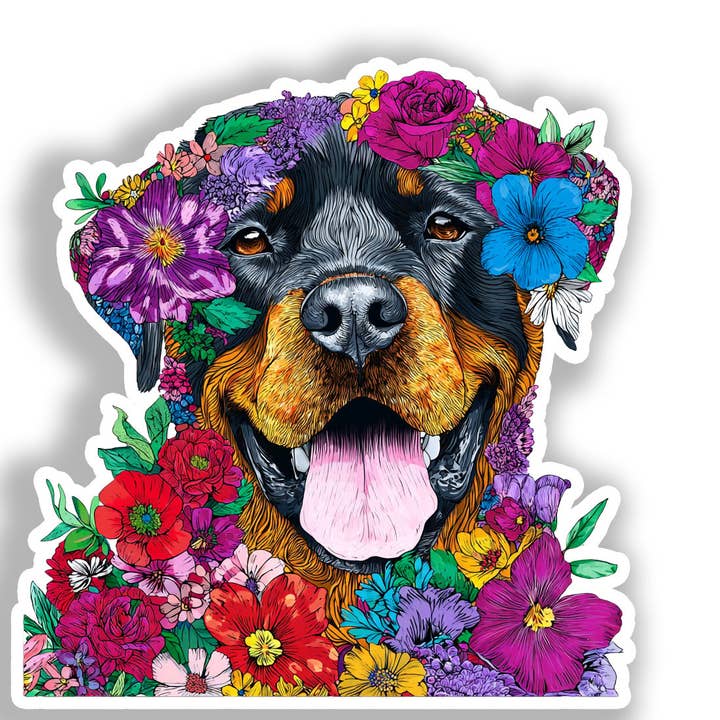 Autocolante de Cão Rottweiler # A018185 por atacado de Yoonek Graphics