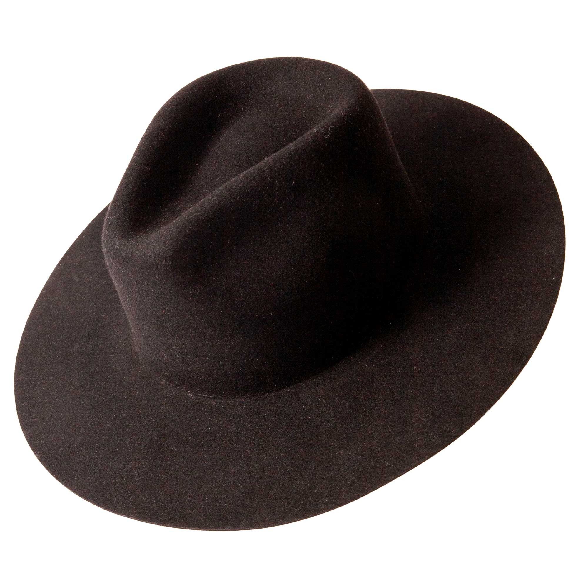 American Hat Makers - Wholesale Fedora - Unisex - 100% Wool Felt Flat Brim Fedora Hat - Style Rancher64