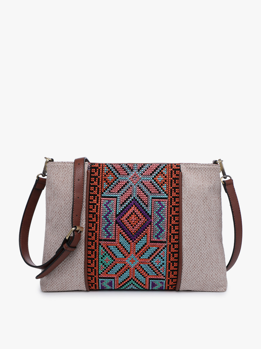 Jen & Co. - Wholesale Crossbody Bag - Women's - M1979 Felicity Aztec Embroidered Crossbody6