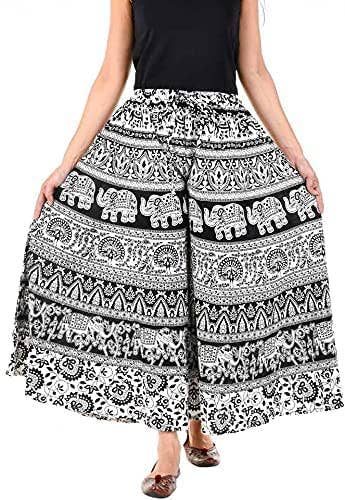 Bhawana Handicrafts – Großhandel Hose – Damen – 5-teiliges Set mehrfarbiger handgefertigter Palazzo-Hosen aus Baumwolle1