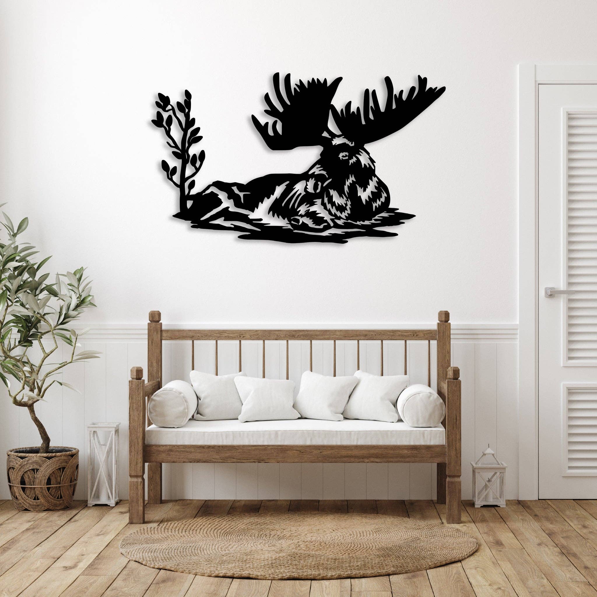 metal-plex – wholesale Wall Accent – Laying Moose - Metal Wall Art1