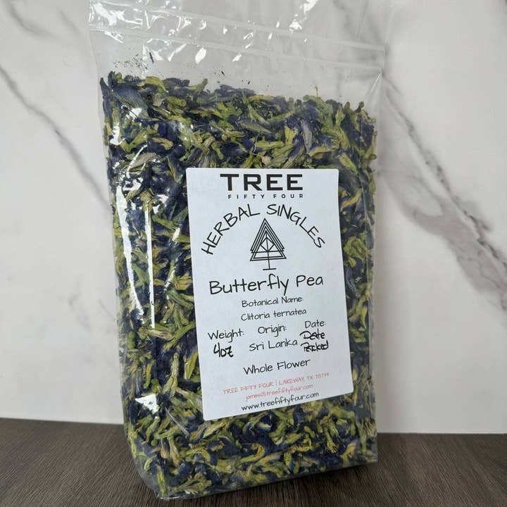 Tree Fifty Four - Wholesale Loose Tea - Butterfly Pea Whole Flower | 2oz - 1 KG | Bulk Herbs