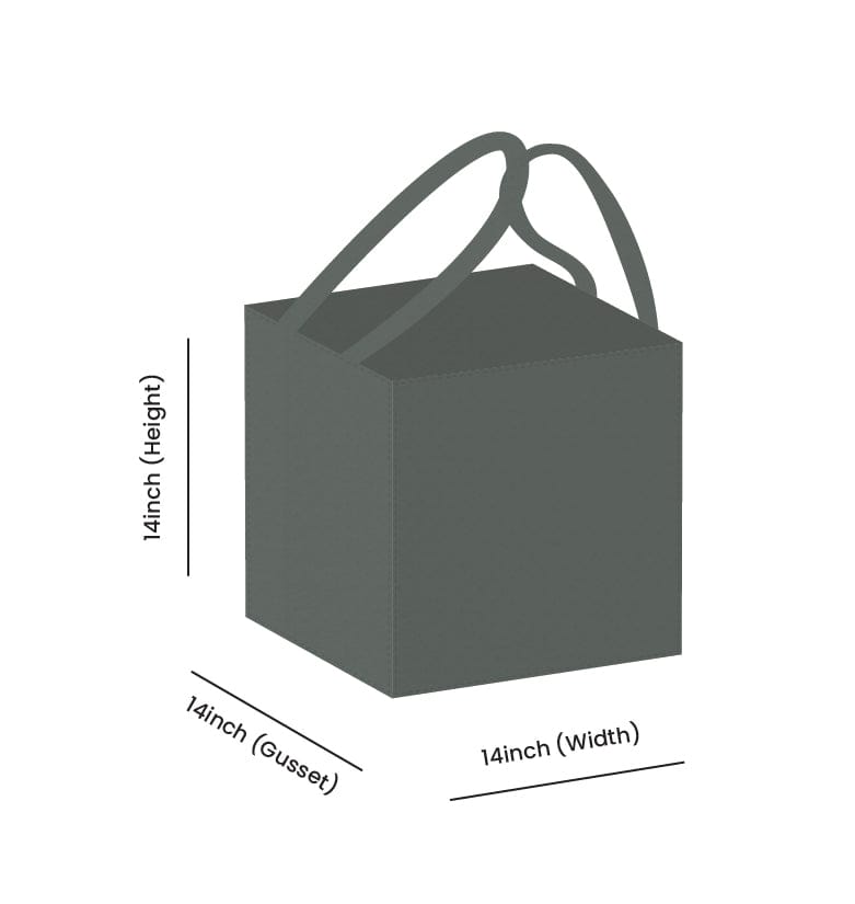 Non Woven Totes - Wholesale Gift Bag - Custom Printed Non-Woven Bakery Tote Bags - 14x14x14 | Squared Tote Bags8