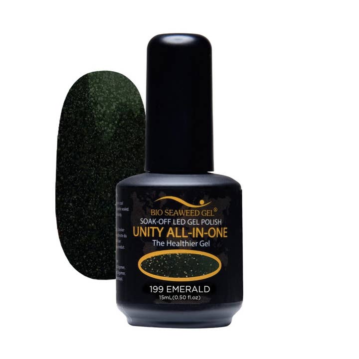 UNITY - Smalto gel tutto in uno, colore: smeraldo 199 per la vendita all'ingrosso da parte di Bio Seaweed Gel