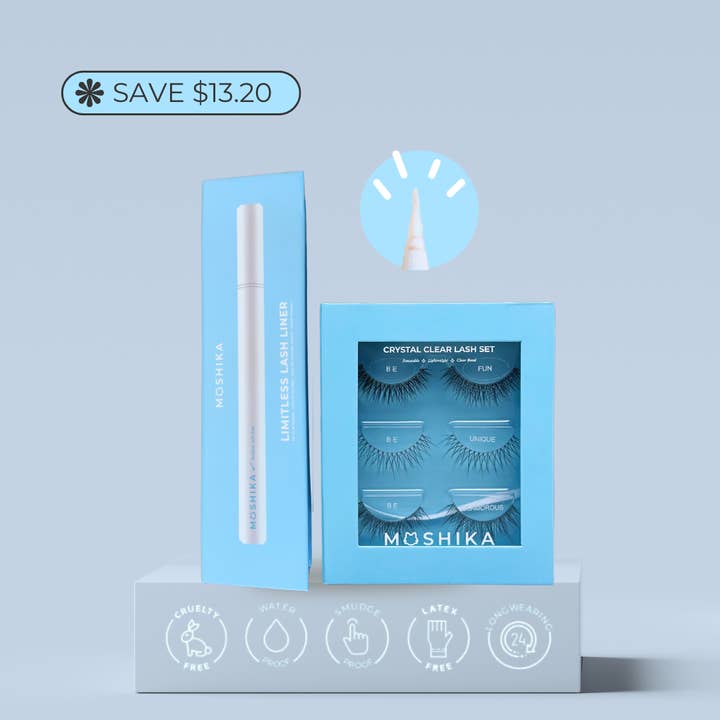 Crystal Clear Lash Duo (Value Set) for wholesale by Moshika Beauty