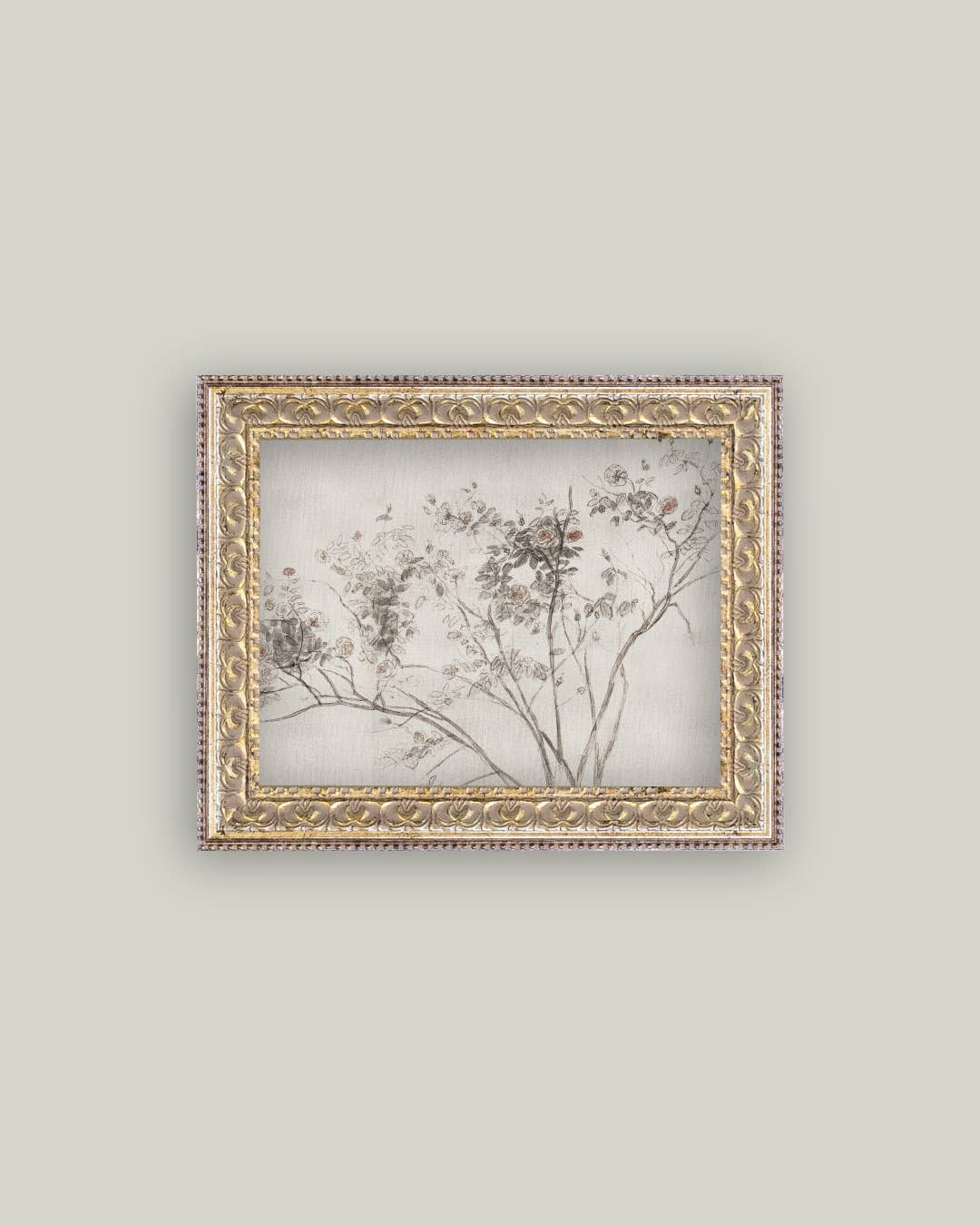 Petal Lane Home - Wholesale Wall Art Set - Rose Bush Framed Antique Art0
