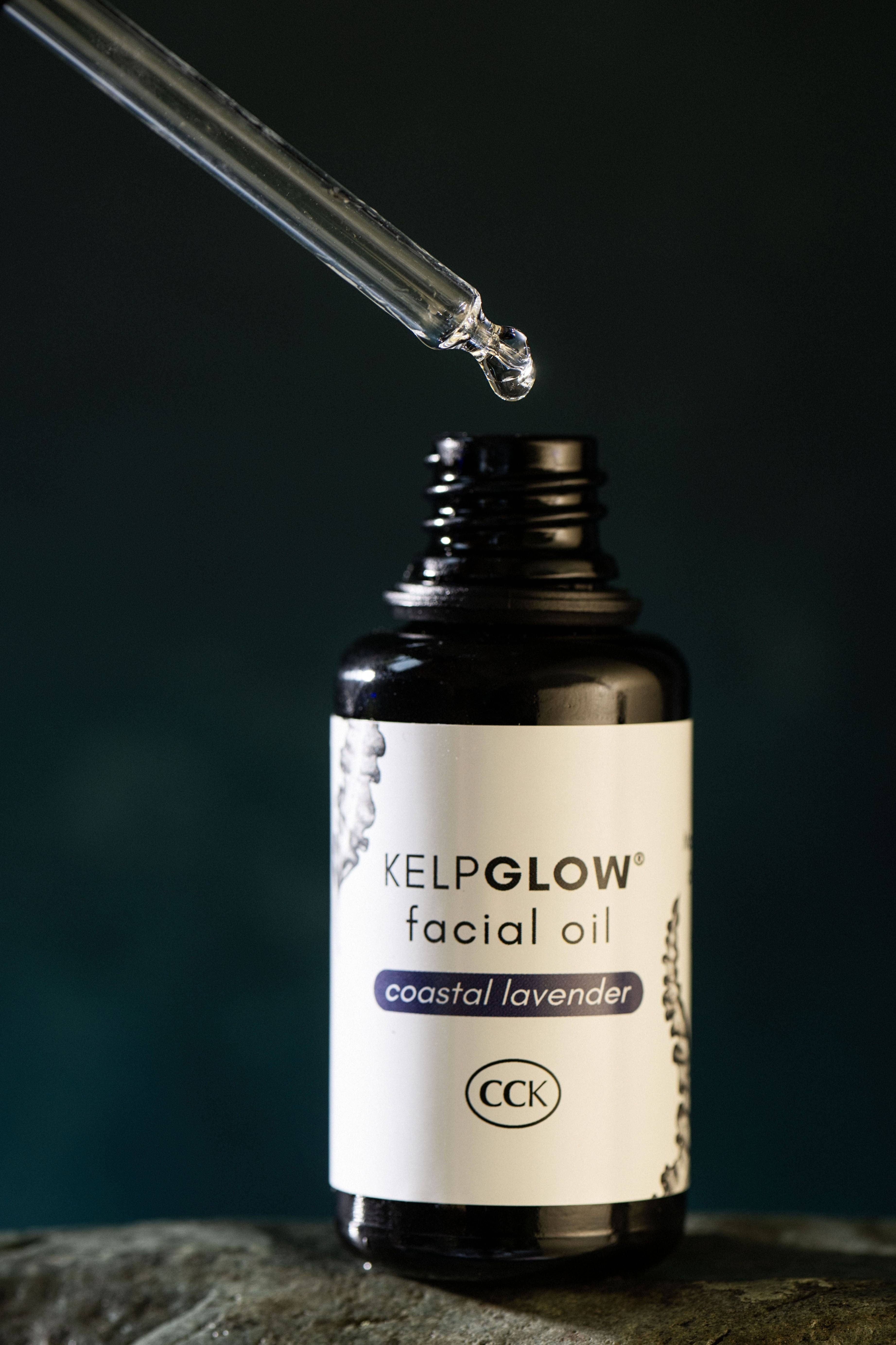 Cold Current Kelp - Wholesale Facial Oil - KelpGlow® Facial Oil (Coastal Lavender) - 1 fl oz (30ml)3