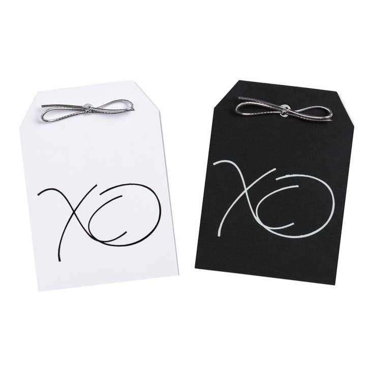 XO Gift Tags, Black & White, Birthday, Valentine, Set of 10 for wholesale by WowWordZ