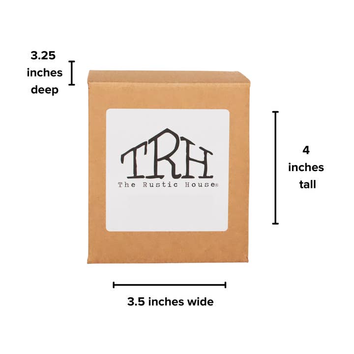 The Rustic House - Wholesale Jar/Filled Candle - Rosemary + Mint | White Soy Candle + Gift Box | 8oz.