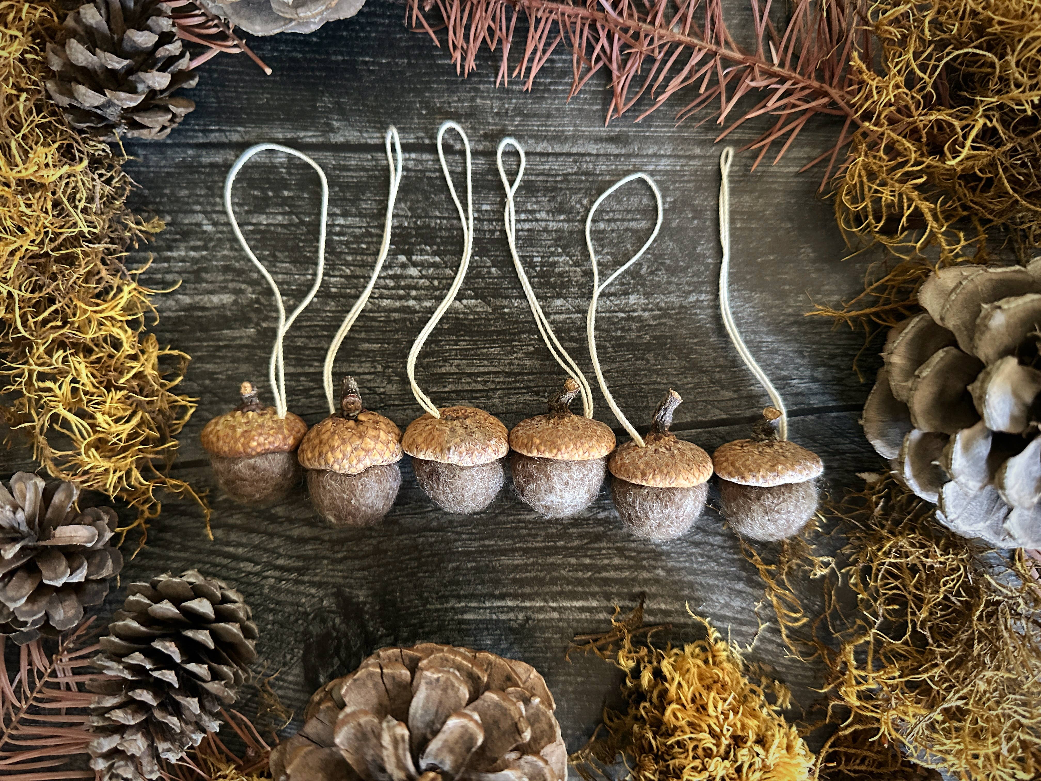 House of Moss - Vendita all'ingrosso Decorazione - Ornamento Ghianda | Mini Ornamento in Lana | 18 Colori13