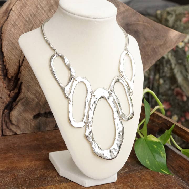 PennyLine inc - Wholesale Link & Chain Necklace - Links Statement Necklace set in Gold Silver Tones2