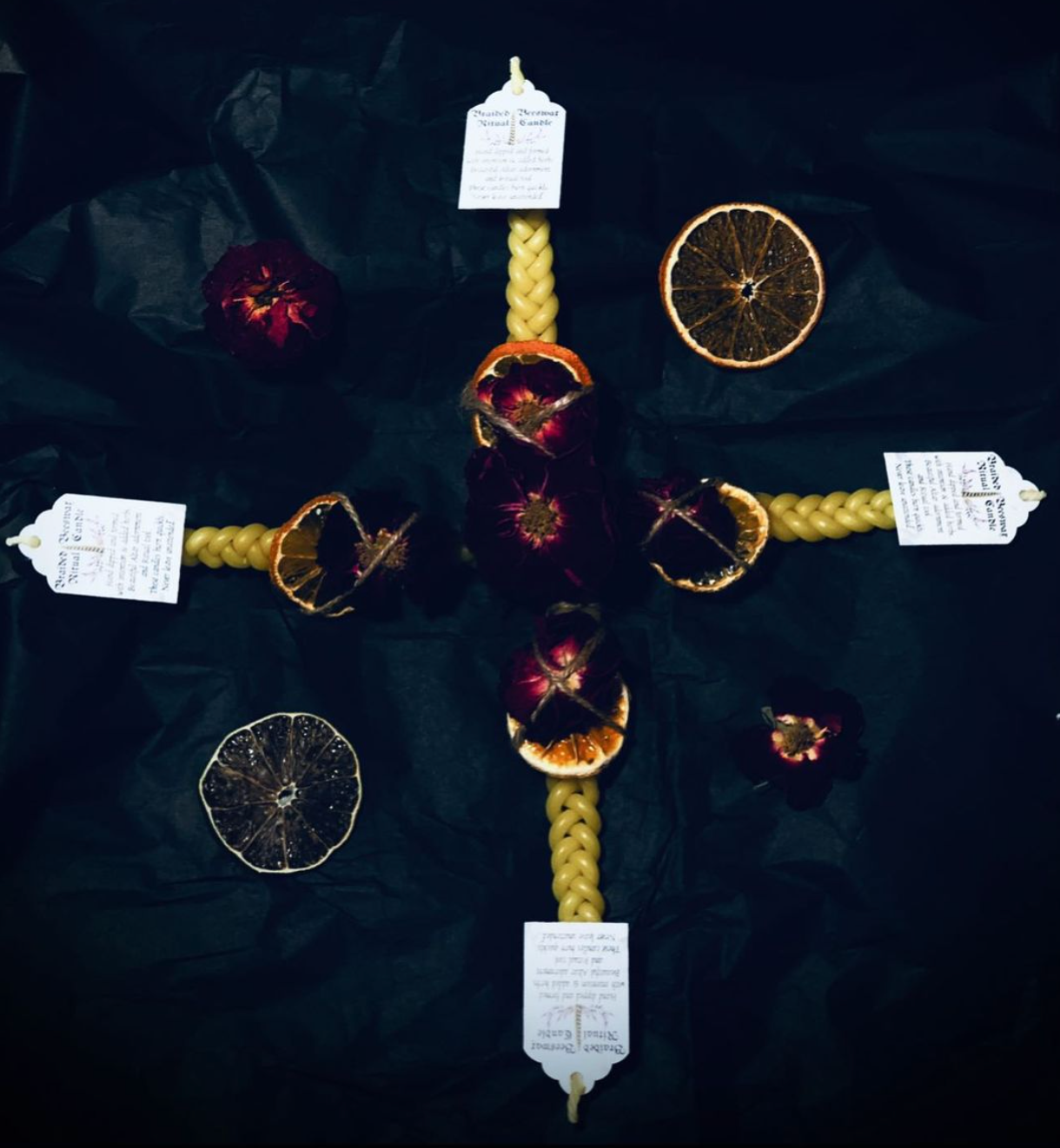 BlakByrd Botanika – Vela/castiçal cónico por atacado – Velas Trançadas de Cera de Abelha2