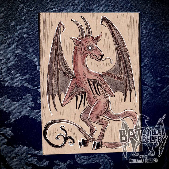 Lámina artística The Jersey Devil para venta al por mayor de Bat In Your Belfry