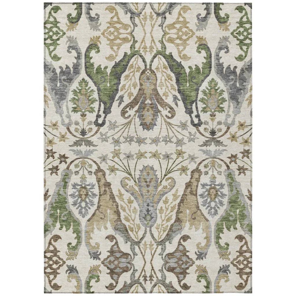LOOMLAN – wholesale Area rug – Alfreda Ivory Washable Indoor-Outdoor Rug9