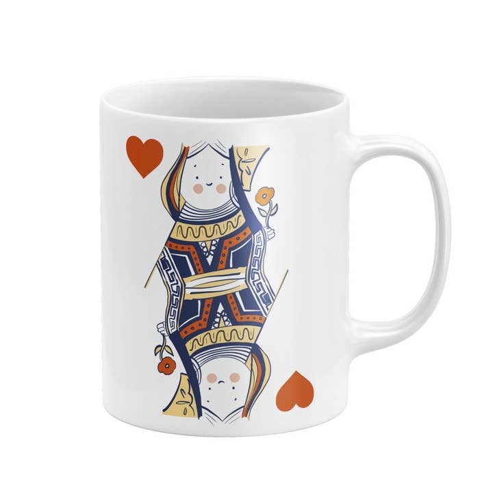 Queen Of Hearts Ceramic | Mug for wholesale by Richard Darani