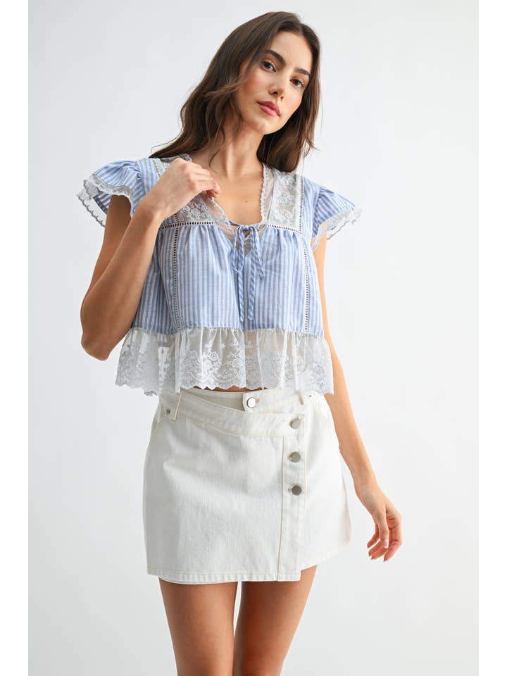 Camellia - Vente Chemisier – femme - BLOUSE À DENTELLE CST10128J2