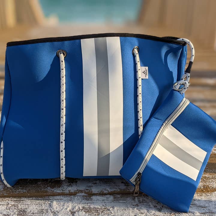 Sugar Lily's- Neoprene Spirit Collection- Big Royal/Grey for wholesale by Sugar Lily's